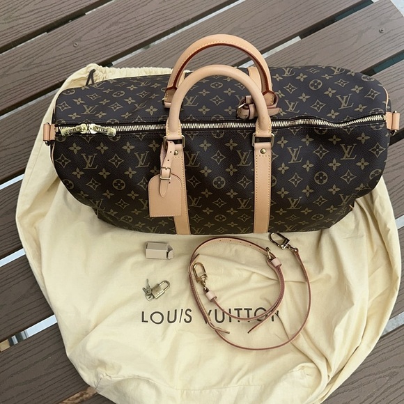 Louis Vuitton Monogram Canvas Duffel with Tan Accents - Picture 2 of 11